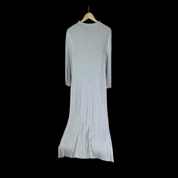 Anthropologie Daily Practice Textured Column Sweater Dress Light Grey Sz XL - Picture 3 of 8